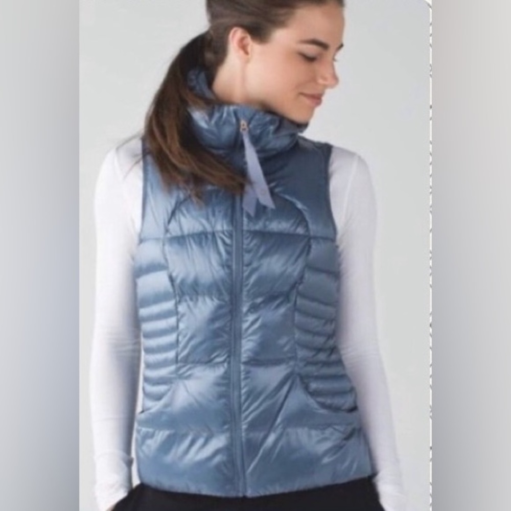 Lululemon Fluffin' Awesome Goose Down Vest in Blue Denim, Women’s 4.
